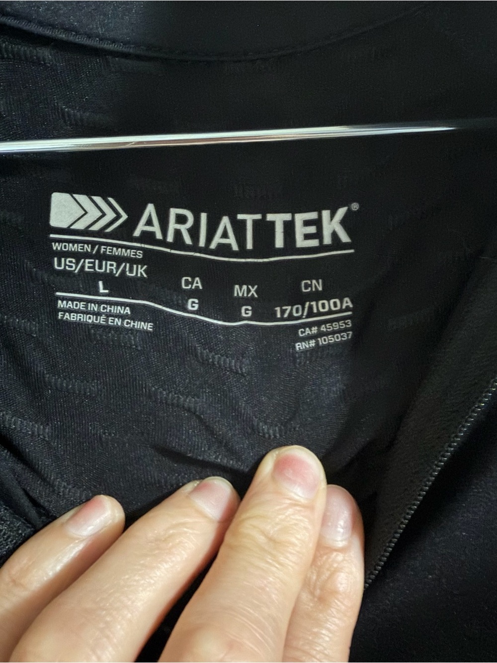 AriatTek womenâs Large black quarter zip western athletic wear lightweight - Picture 9 of 12